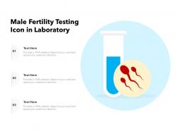 Male fertility testing icon in laboratory