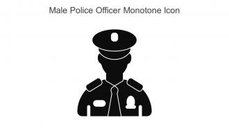 Male Police Officer Monotone Icon In Powerpoint Pptx Png And Editable Eps Format