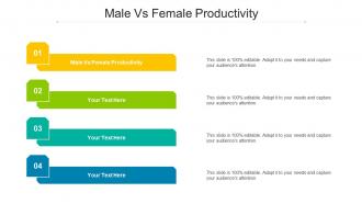 Male Vs Female Productivity Ppt Powerpoint Presentation Infographic Template Shapes Cpb