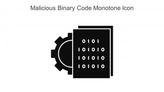 Malicious Binary Code Monotone Icon In Powerpoint Pptx Png And Editable Eps Format