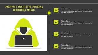 Malware Attack Icon Sending Malicious Emails