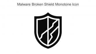 Malware Broken Shield Monotone Icon In Powerpoint Pptx Png And Editable Eps Format