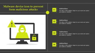 Malware Device Icon To Prevent Form Malicious Attacks