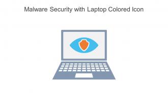 Malware Security With Laptop Colored Icon In Powerpoint Pptx Png And Editable Eps Format
