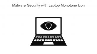 Malware Security With Laptop Monotone Icon In Powerpoint Pptx Png And Editable Eps Format