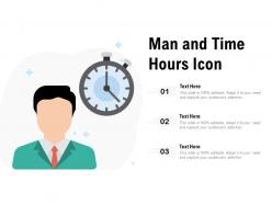 Man and time hours icon