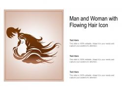 Man And Woman With Flowing Hair Icon