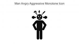 Man Angry Aggressive Monotone Icon In Powerpoint Pptx Png And Editable Eps Format