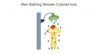 Man Bathing Shower Colored Icon In Powerpoint Pptx Png And Editable Eps Format