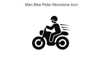 Man Bike Rider Monotone Icon In Powerpoint Pptx Png And Editable Eps Format