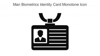 Man Biometrics Identity Card Monotone Icon In Powerpoint Pptx Png And Editable Eps Format