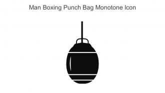 Man Boxing Punch Bag Monotone Icon In Powerpoint Pptx Png And Editable Eps Format