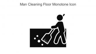 Man Cleaning Floor Monotone Icon In Powerpoint Pptx Png And Editable Eps Format