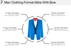 Man clothing formal attire with bow