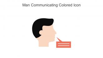 Man Communicating Colored Icon In Powerpoint Pptx Png And Editable Eps Format