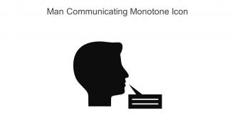 Man Communicating Monotone Icon In Powerpoint Pptx Png And Editable Eps Format