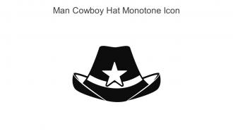 Man Cowboy Hat Monotone Icon In Powerpoint Pptx Png And Editable Eps Format