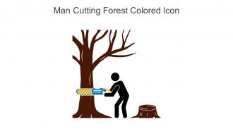 Man Cutting Forest Colored Icon In Powerpoint Pptx Png And Editable Eps Format