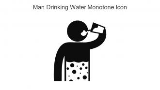 Man Drinking Water Monotone Icon In Powerpoint Pptx Png And Editable Eps Format