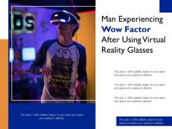 Man Experiencing Wow Factor After Using Virtual Reality Glasses