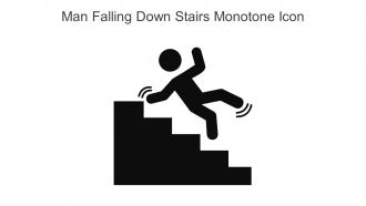 Man Falling Down Stairs Monotone Icon In Powerpoint Pptx Png And Editable Eps Format