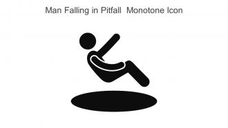 Man Falling In Pitfall Monotone Icon In Powerpoint Pptx Png And Editable Eps Format