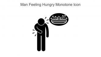 Man Feeling Hungry Monotone Icon In Powerpoint Pptx Png And Editable Eps Format