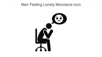Man Feeling Lonely Monotone Icon In Powerpoint Pptx Png And Editable Eps Format