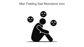 Man Feeling Sad Monotone Icon In Powerpoint Pptx Png And Editable Eps Format