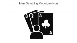 Man Gambling Monotone Icon In Powerpoint Pptx Png And Editable Eps Format