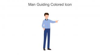 Man Guiding Colored Icon In Powerpoint Pptx Png And Editable Eps Format