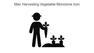 Man Harvesting Vegetable Monotone Icon In Powerpoint Pptx Png And Editable Eps Format
