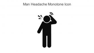 Man Headache Monotone Icon In Powerpoint Pptx Png And Editable Eps Format