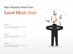 Man Hearing Noise From Loud Music Icon