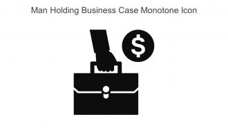 Man Holding Business Case Monotone Icon In Powerpoint Pptx Png And Editable Eps Format
