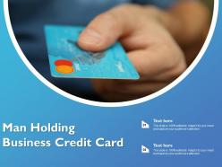 Man holding business credit card