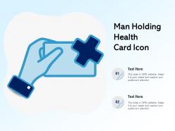 Man Holding Health Card Icon