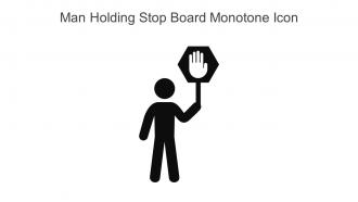 Man Holding Stop Board Monotone Icon In Powerpoint Pptx Png And Editable Eps Format