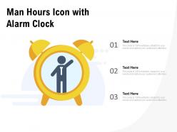 Man hours icon with alarm clock
