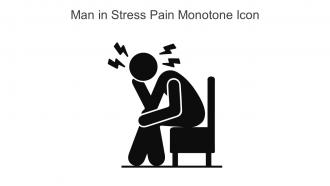 Man In Stress Pain Monotone Icon In Powerpoint Pptx Png And Editable Eps Format