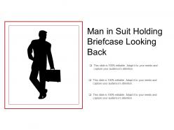 Man in suit holding briefcase looking back