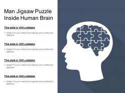 Man jigsaw puzzle inside human brain