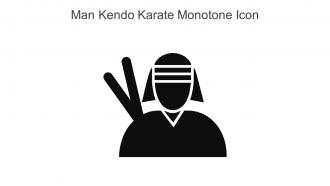 Man Kendo Karate Monotone Icon In Powerpoint Pptx Png And Editable Eps Format