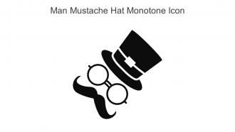 Man Mustache Hat Monotone Icon In Powerpoint Pptx Png And Editable Eps Format