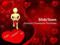 Man painting heart with red color valentines powerpoint templates ppt themes and graphics 0213