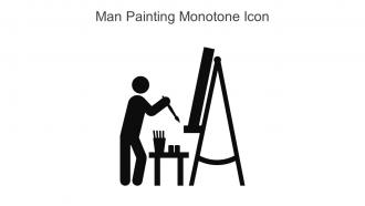 Man Painting Monotone Icon In Powerpoint Pptx Png And Editable Eps Format