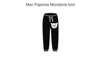 Man Pajamas Monotone Icon In Powerpoint Pptx Png And Editable Eps Format