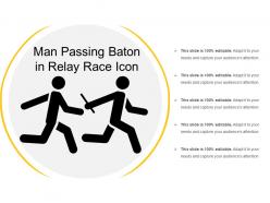 Man Passing Baton In Relay Race Icon