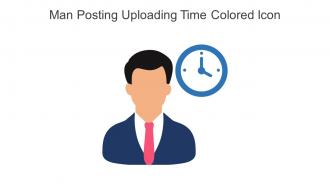 Man Posting Uploading Time Colored Icon In Powerpoint Pptx Png And Editable Eps Format