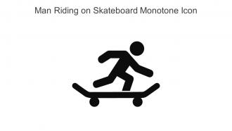 Man Riding On Skateboard Monotone Icon In Powerpoint Pptx Png And Editable Eps Format
